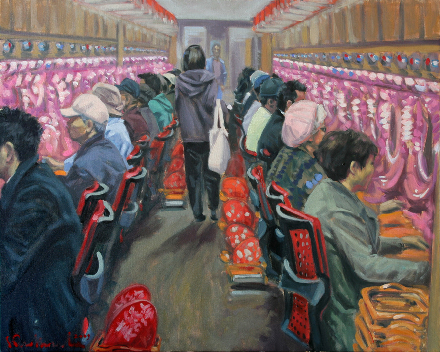 Pachinko - obraz olejny na płótnie 100 x 80 cm