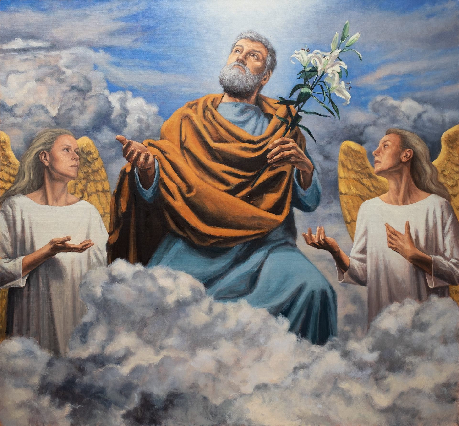 Radość 7. Święty Józef raduje się w niebie. – obraz olejny na płótnie 130 x 120 cm   /PRIVATE COLLECTION/