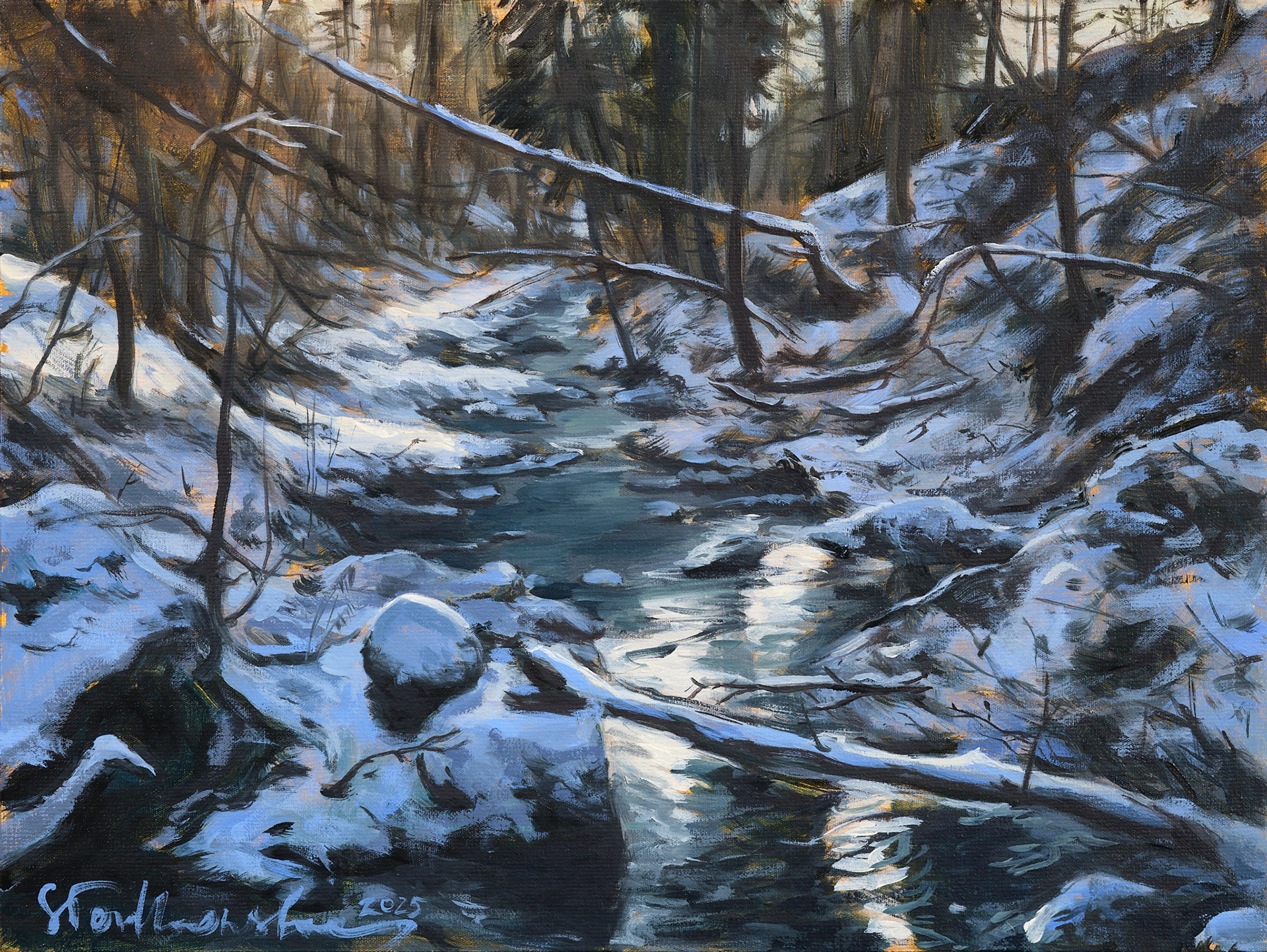 Łomniczanka 2, Beskid Sądecki - obraz olejny na płótnie 40 x 30 cm