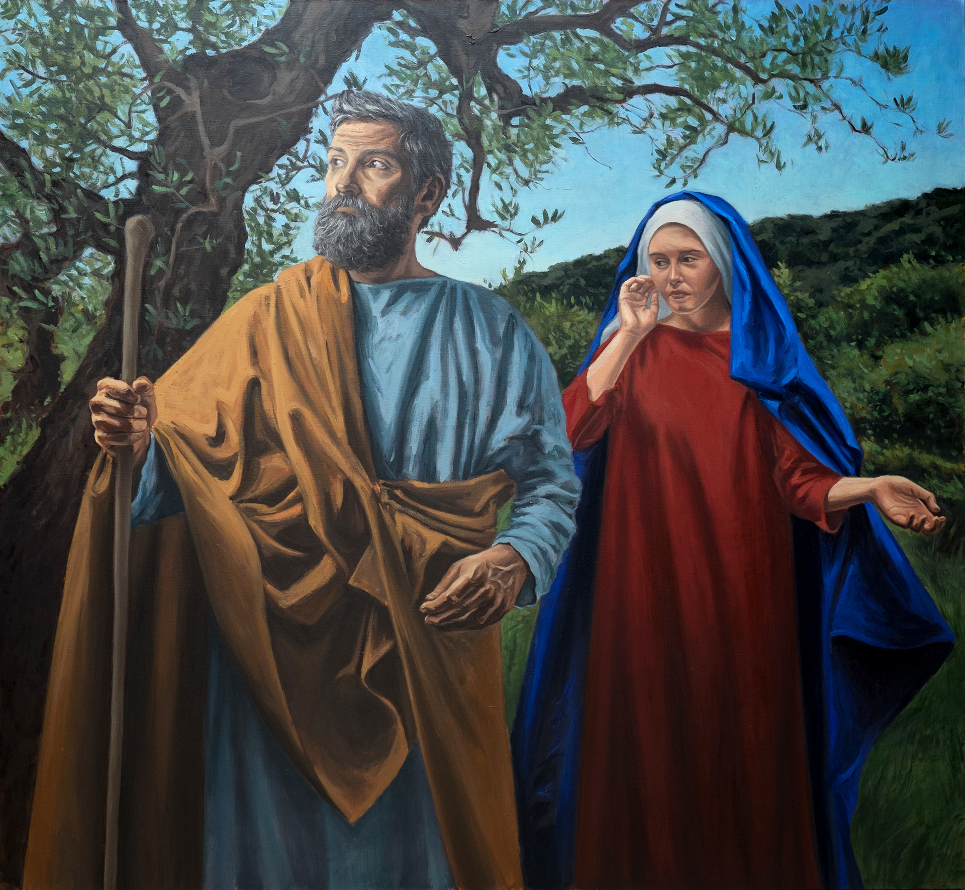 Smutek 6. Poszukiwanie Jezusa. – obraz olejny na płótnie 130 x 120 cm   /PRIVATE COLLECTION/