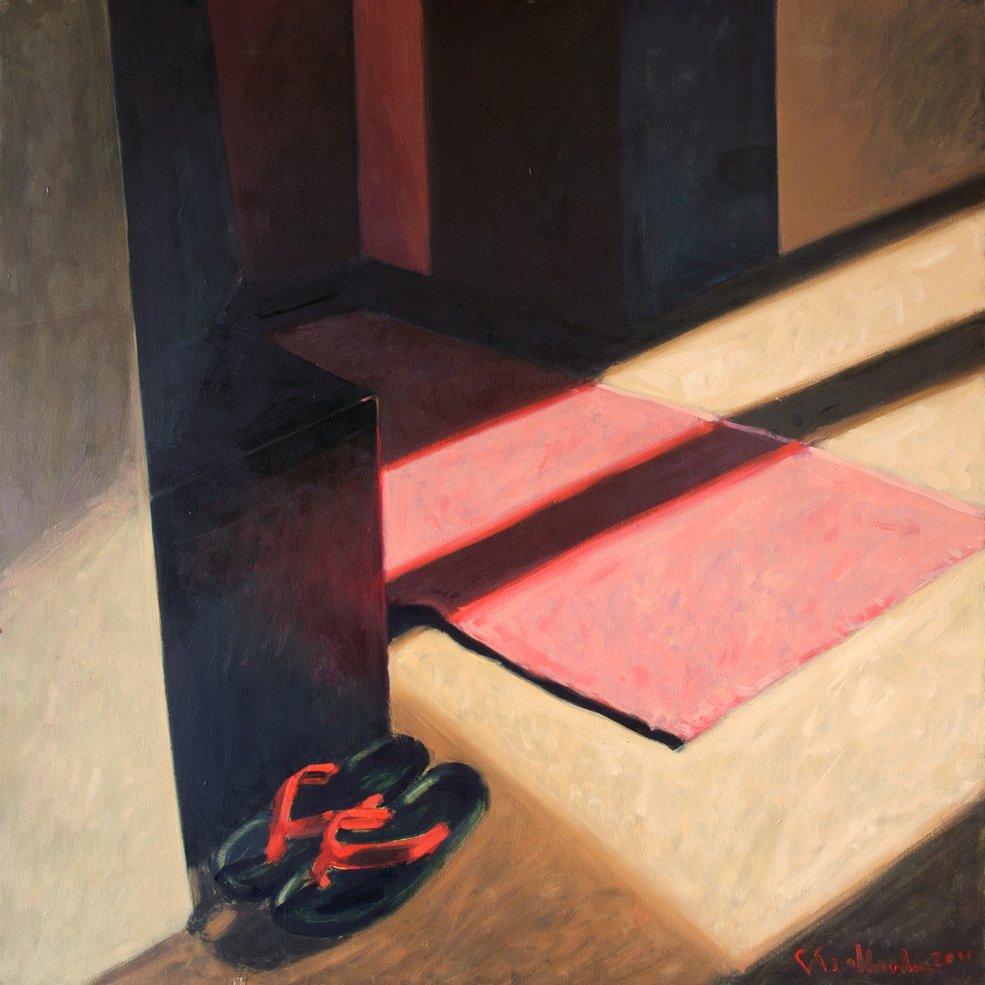 Found things 4 - obraz olejny na płótnie 80 x 80 cm   /PRIVATE COLLECTION/