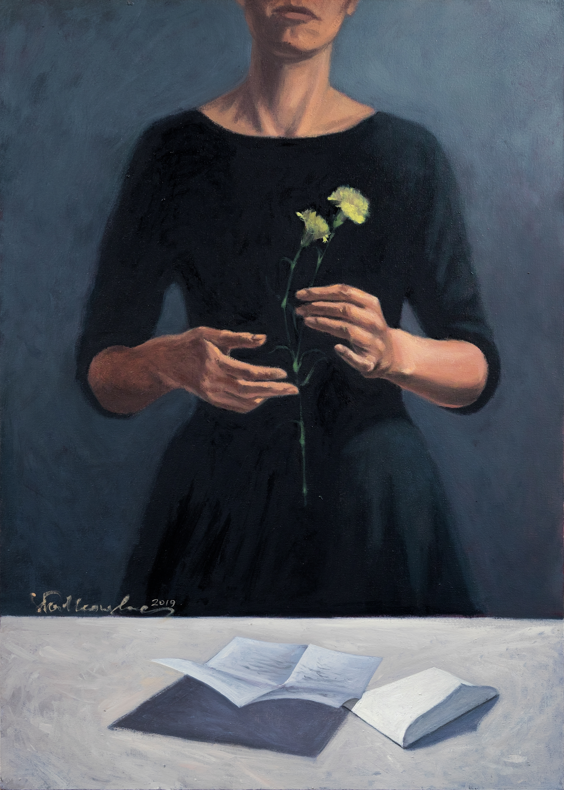 Dobra wiadomość – obraz olejny na płótnie 50 x 70 cm