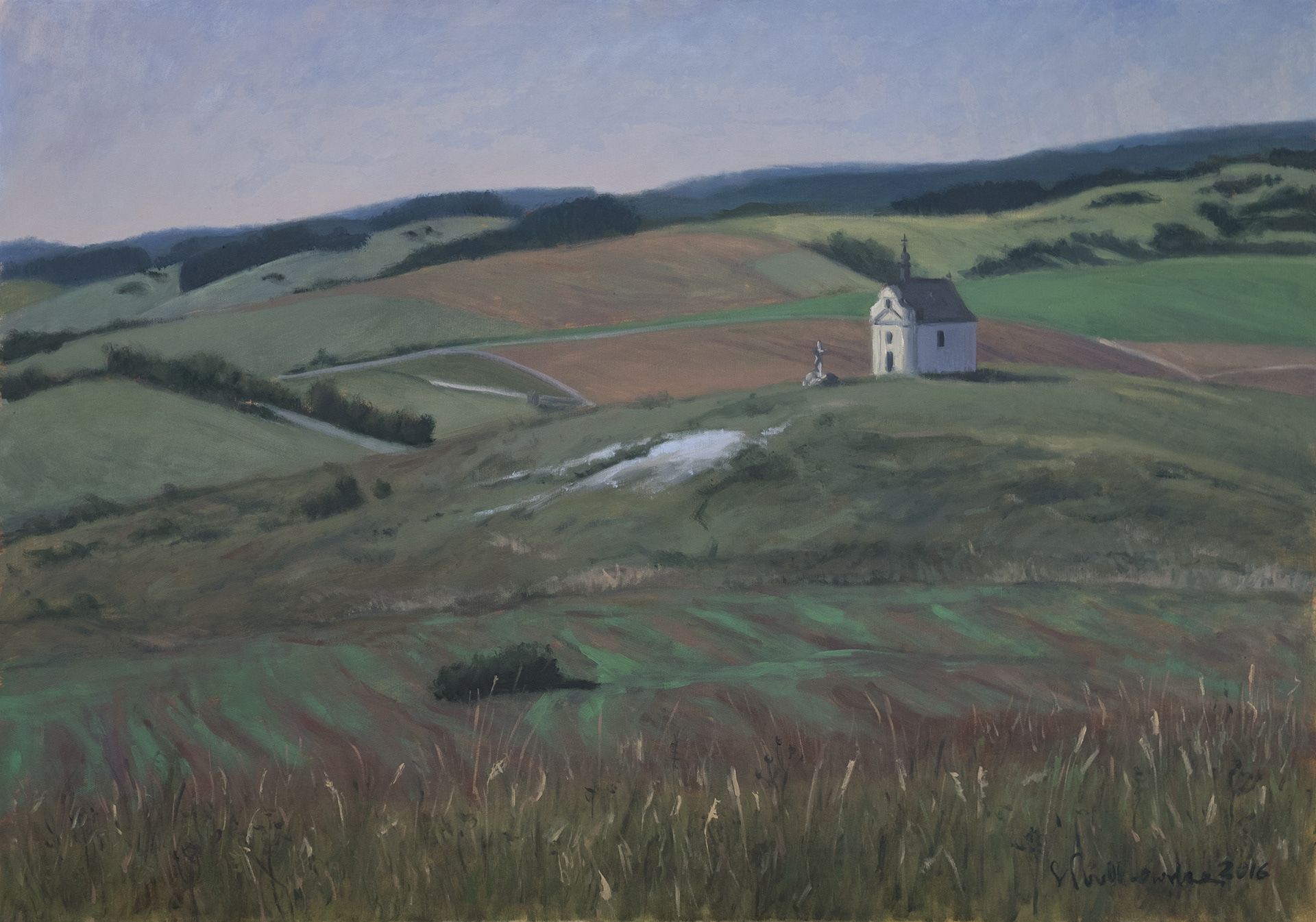 Spiskie Jeruzalem, Kościół Św. Krzyża – obraz olejny na płótnie 100 x 70 cm   /PRIVATE COLLECTION/