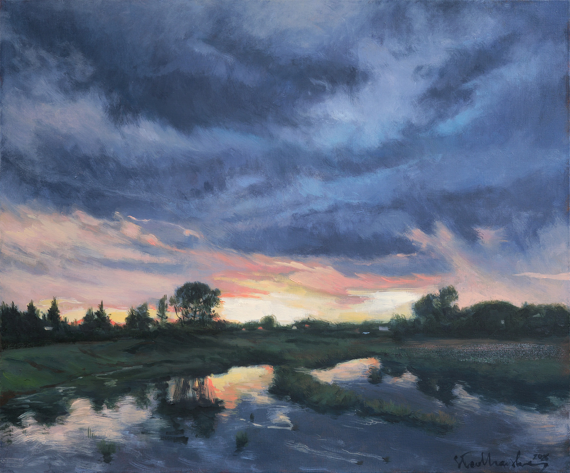Tak właśnie było - obraz olejny na płótnie 65 x 54 cm