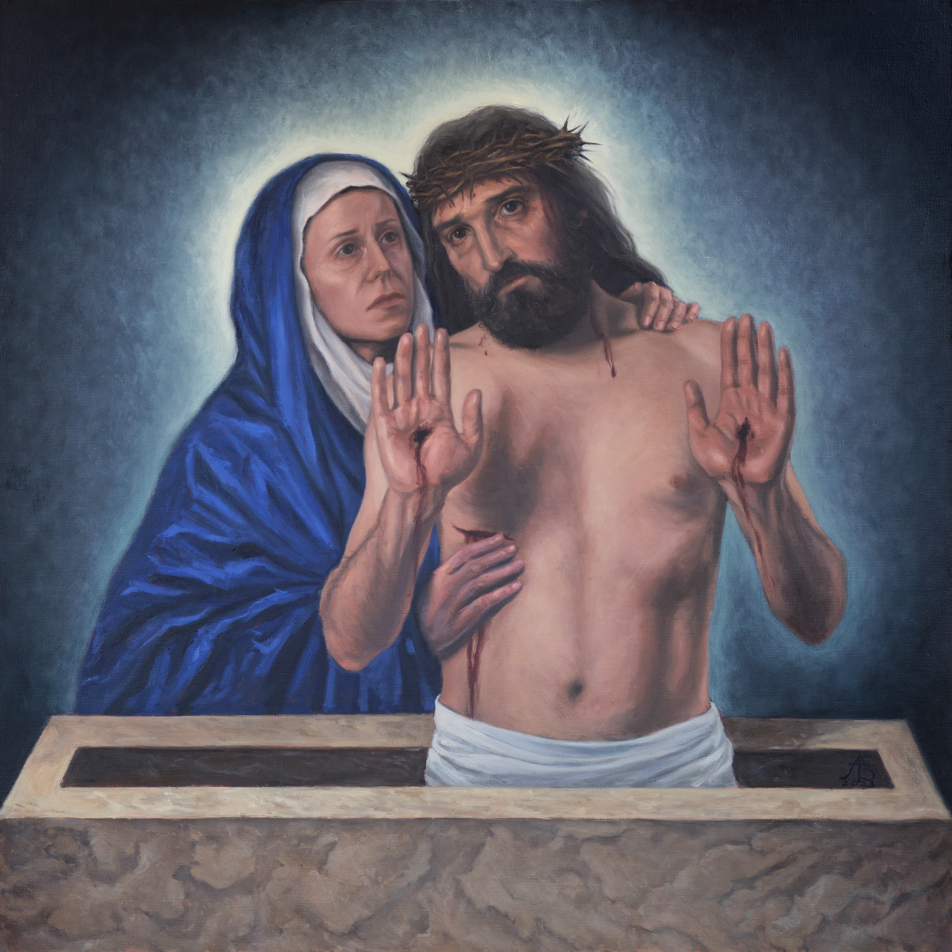 Matka Boża Sulisławska. – obraz olejny na płótnie 90 x 90 cm   /PRIVATE COLLECTION/