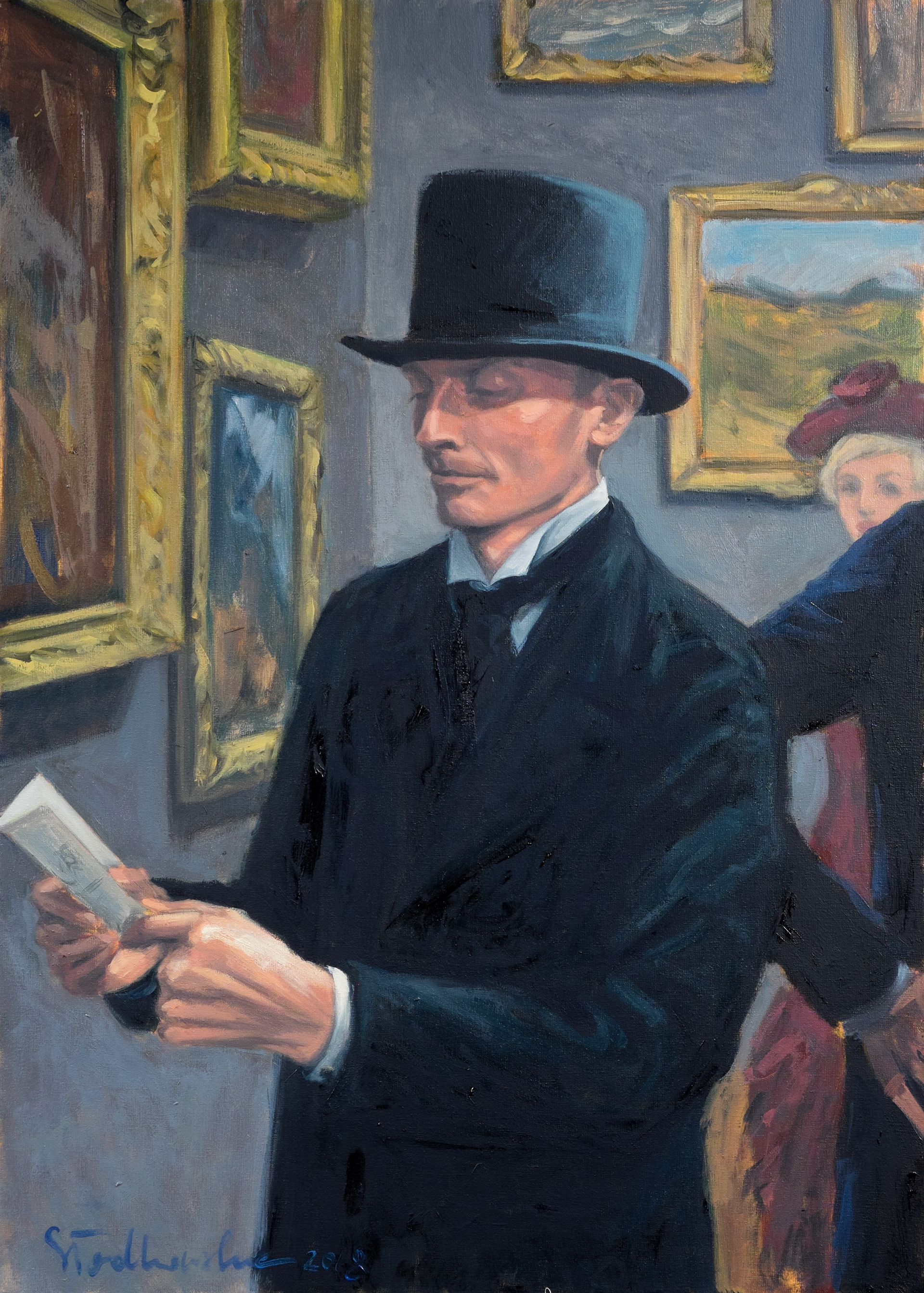 W galerii – obraz olejny na płótnie 50 x 70 cm  /PRIVATE COLLECTION/