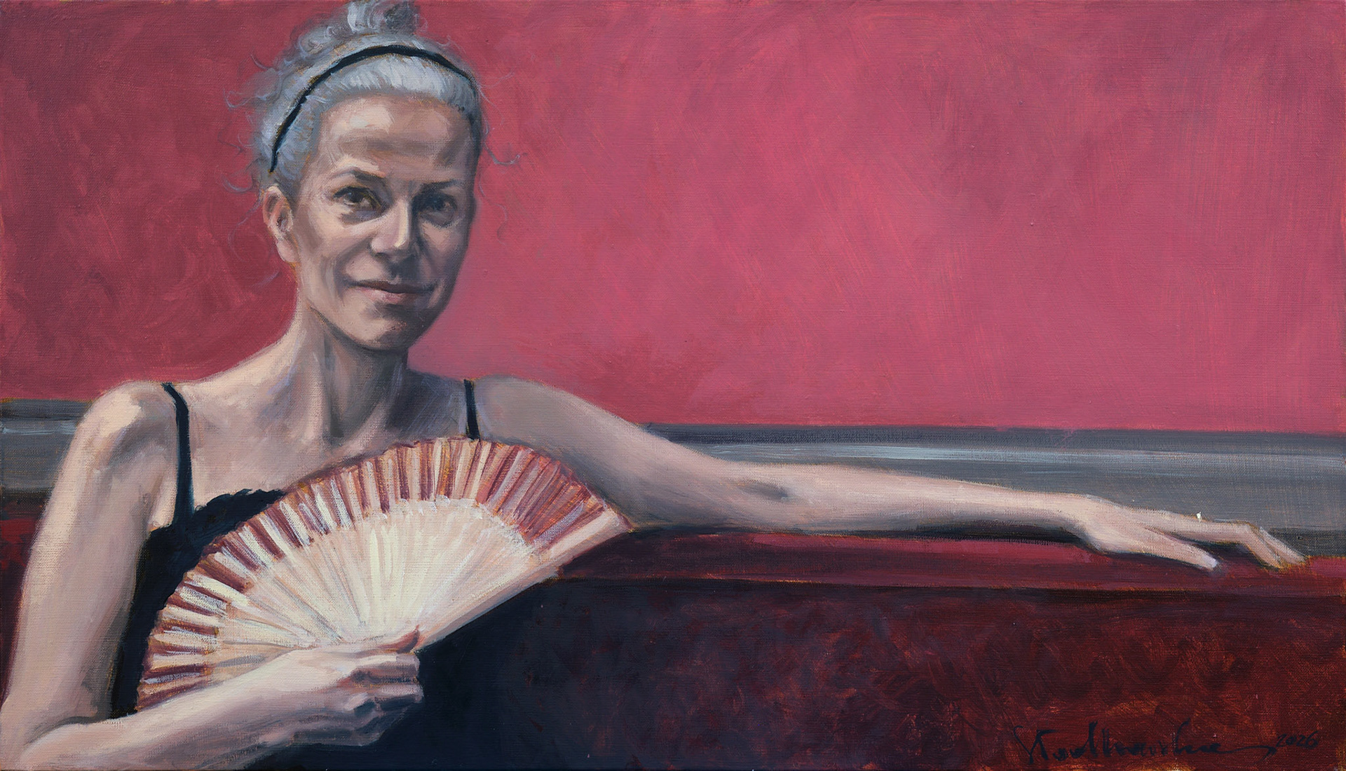 Popatrz na mnie - obraz olejny na płótnie 70 x 40 cm