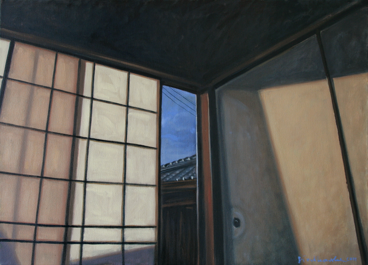 Empty room - obraz olejny na płótnie 100 × 73 cm /PRIVATE COLLECTION/