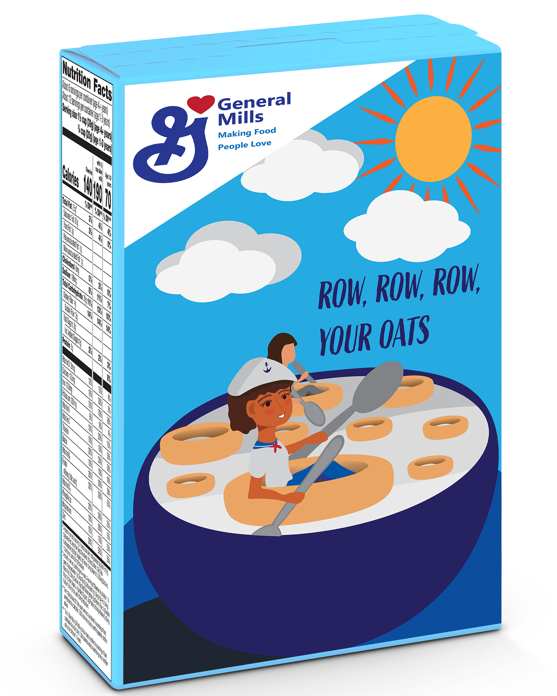 Row, Row, Row, Your Oats Cereal Box