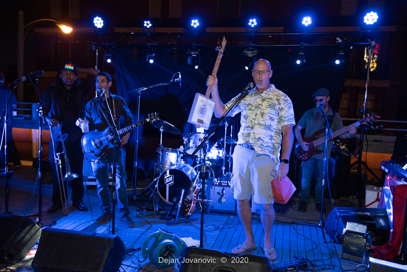 Private party at Old Dominick's Distillery rooftop 