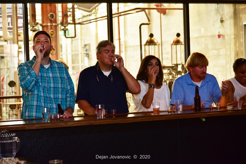 Private party at Old Dominick's Distillery rooftop 