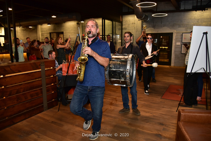 Private party at Old Dominick's Distillery rooftop 