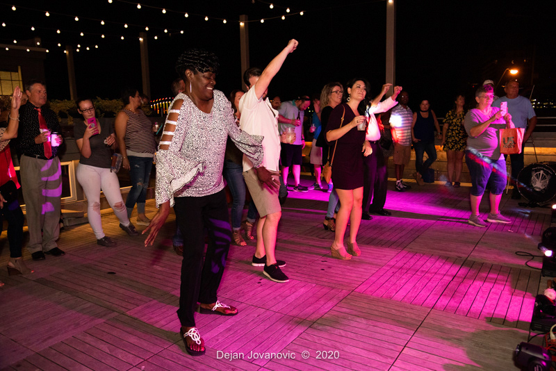 Private party at Old Dominick's Distillery rooftop 