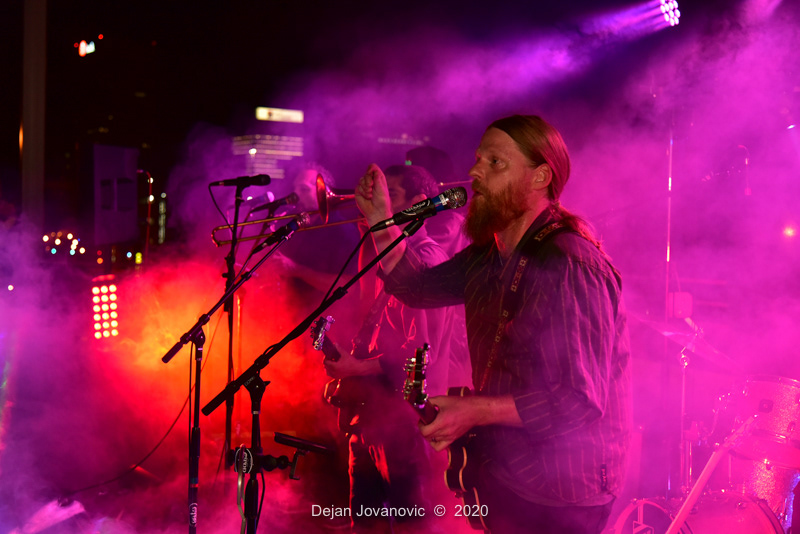 Private party at Old Dominick's Distillery rooftop 