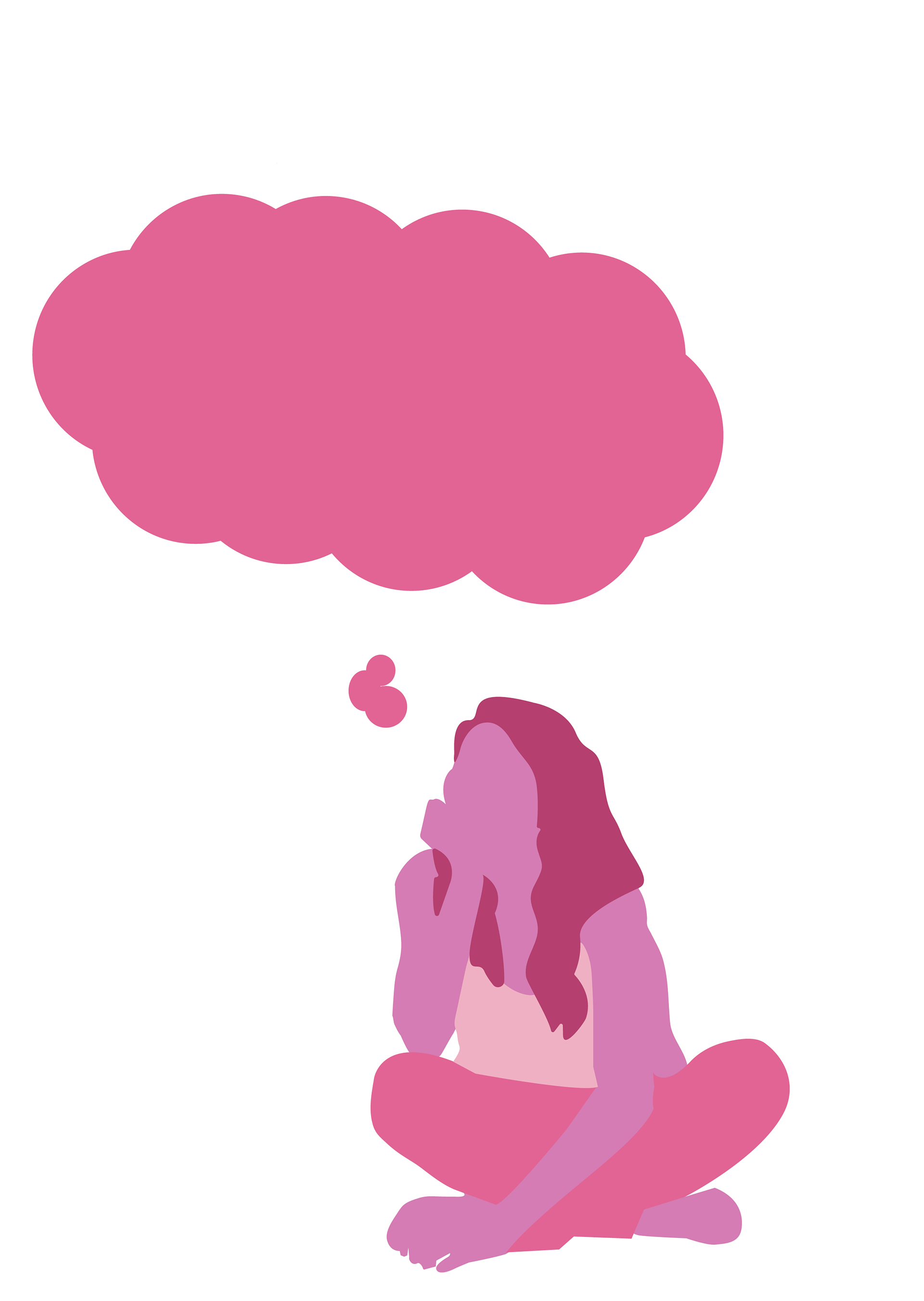 Example of girl with one dream cloud.