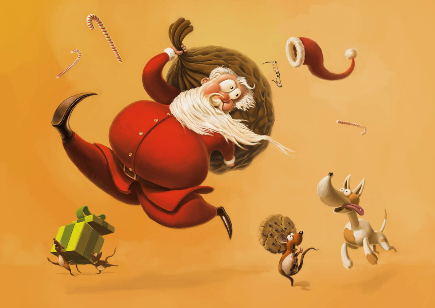 Illustrierte Weihnachtskarte