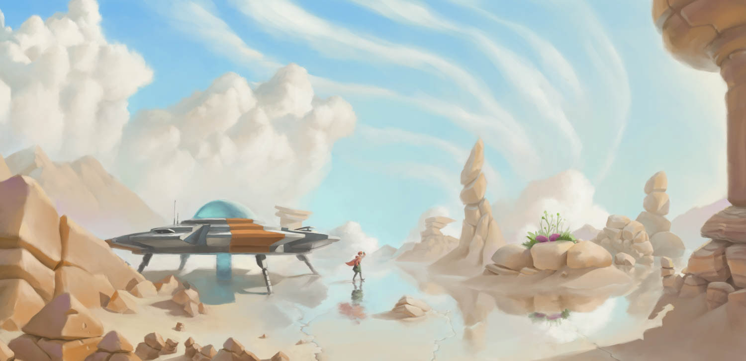 Ankunft in der Glaswüste Illustration