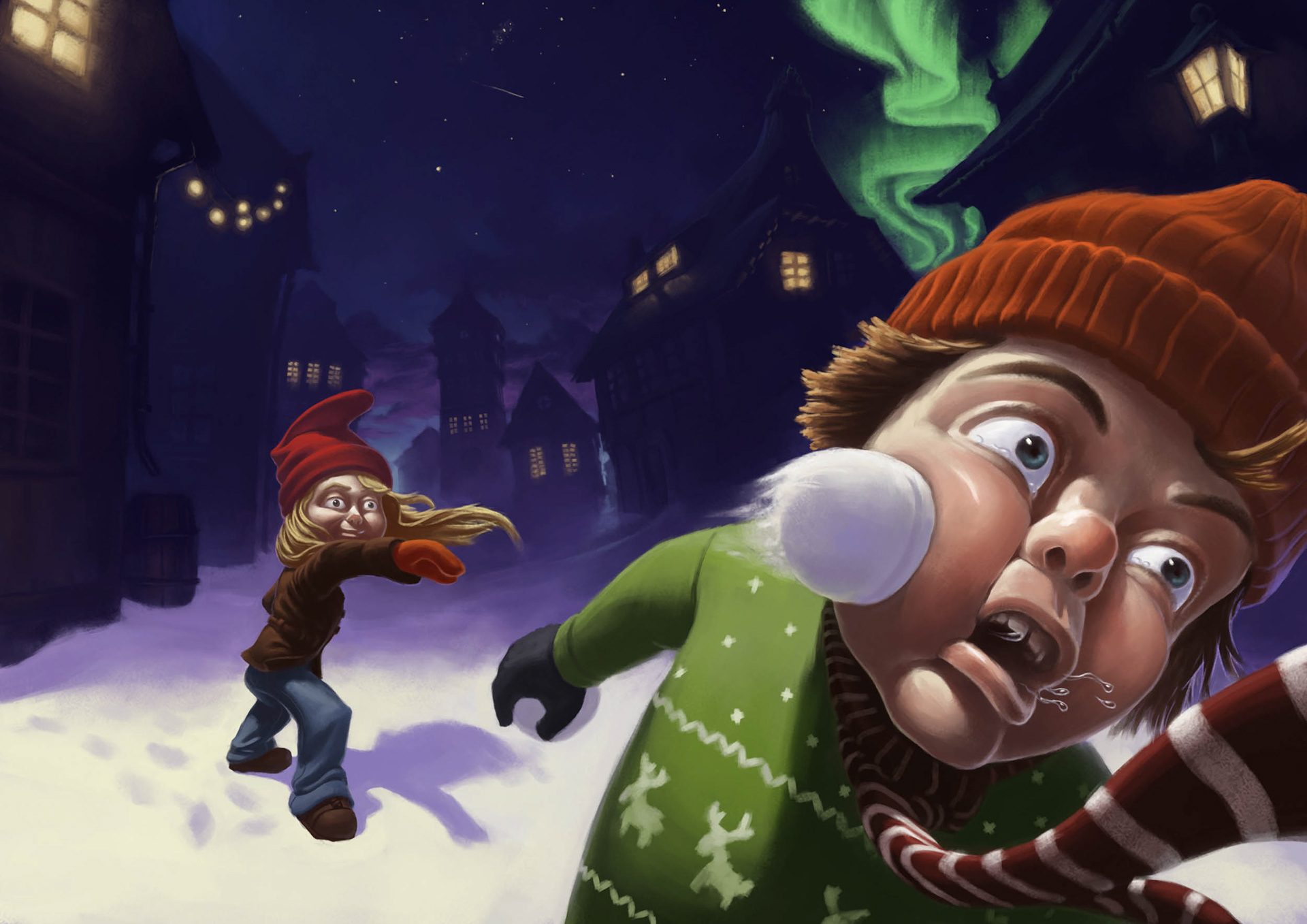 Illustrierte Weihnachtskarte