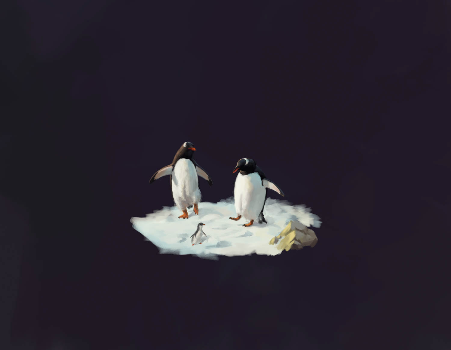 Pinguin Studie Tierillustration