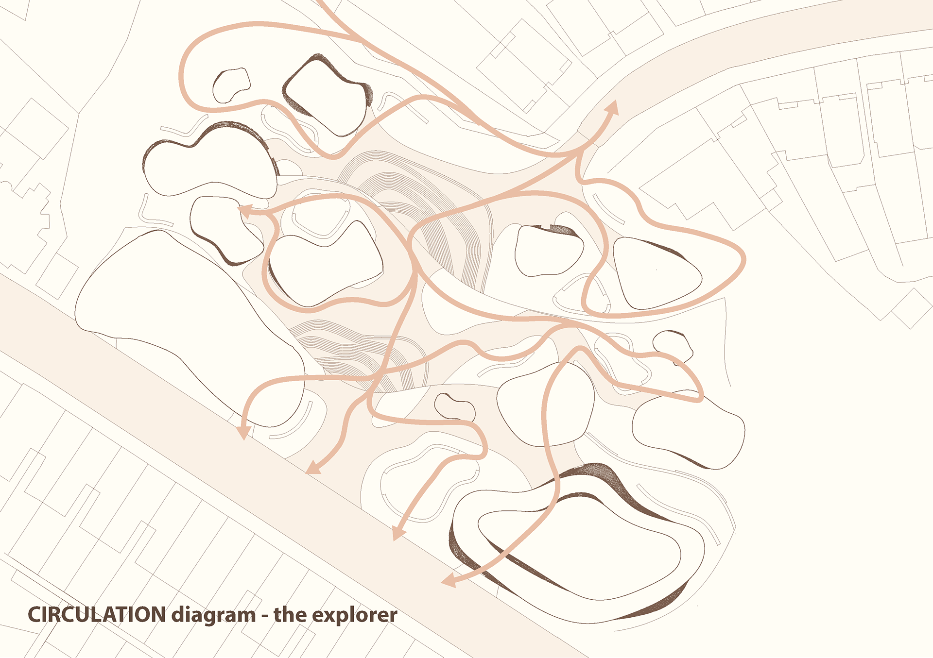 Next, we have the explorer, who is interested in exploring the site’s intimate seating areas and nooks within the building and the surrounding nature.