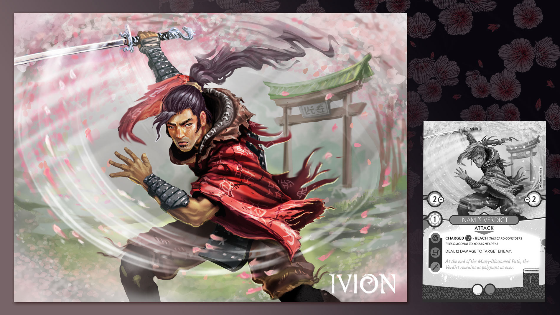 Samurai - Card Illustration for "IVION" a TTRPG -  Client: Luminary Games