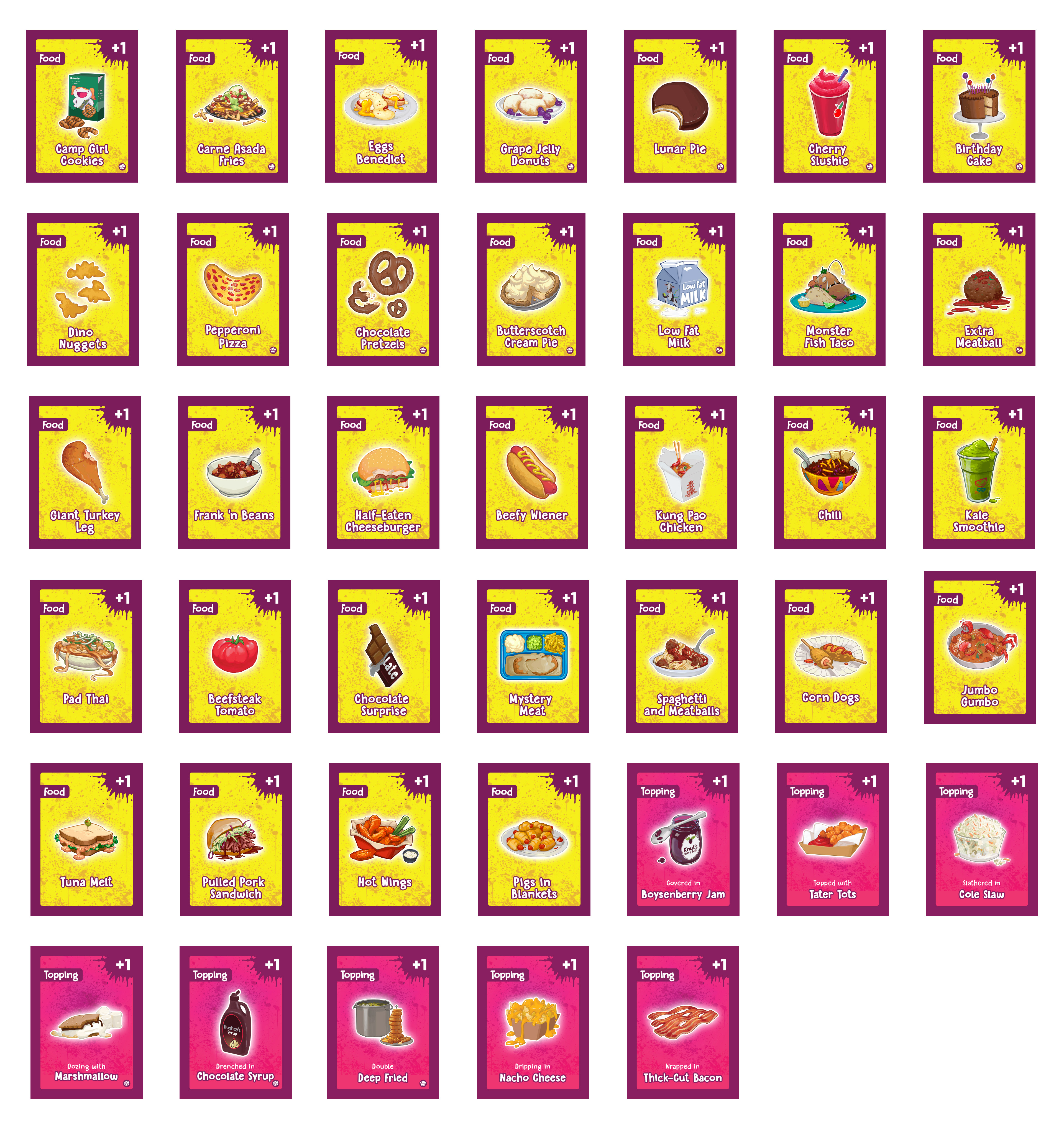 Created all the artwork for these cards