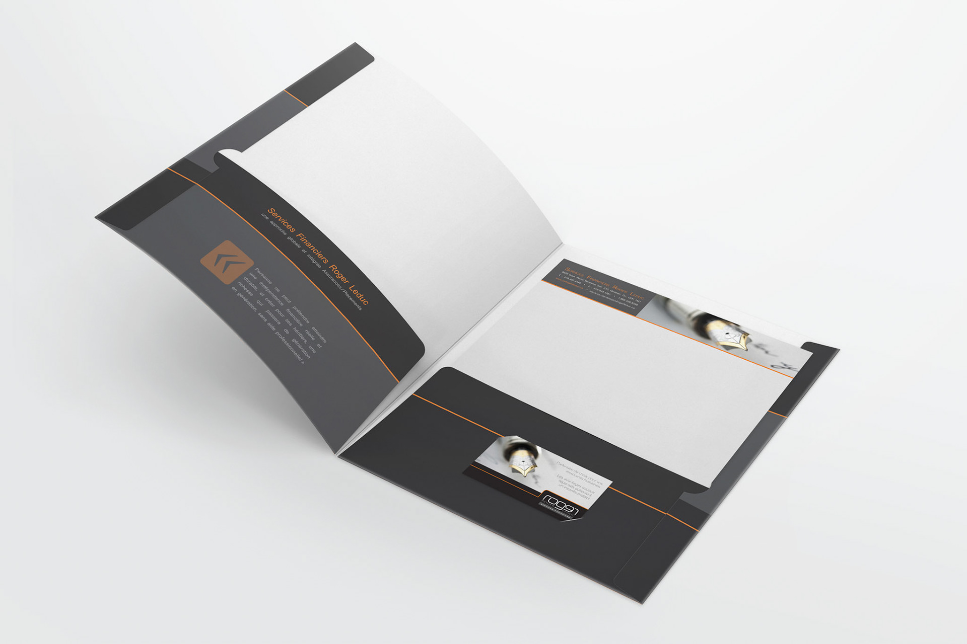 Pochette de présentation et papeterie