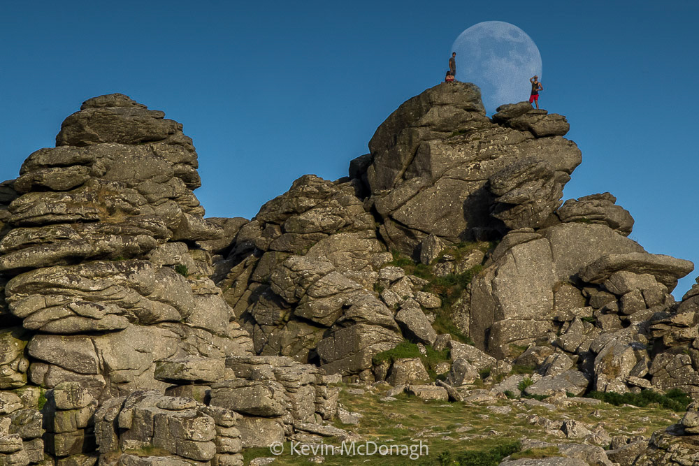 The Moon and Houndtor, Dartmoor