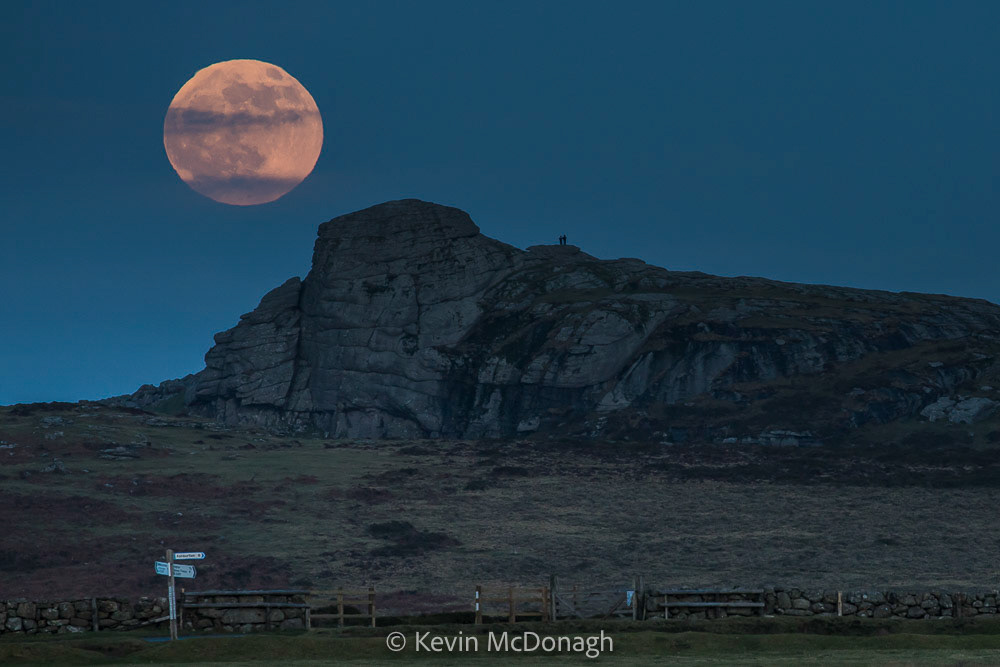 Wolf Moon Rising over Haytor
