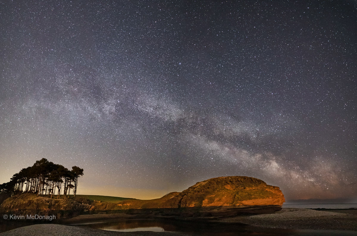 16 April 21: Milky Way and Pine Trees, Budleigh Salterton