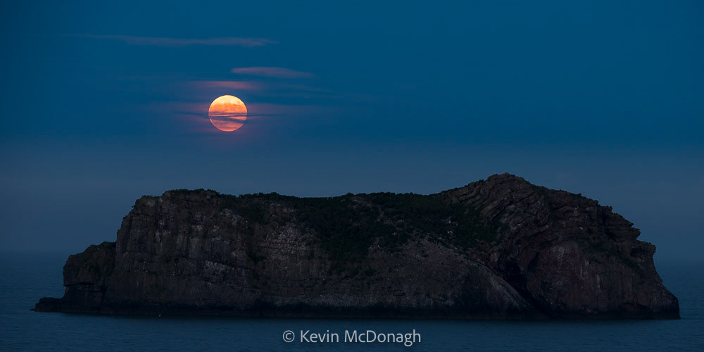 The Moon over The Orestone, Hopes Nose, Devon
