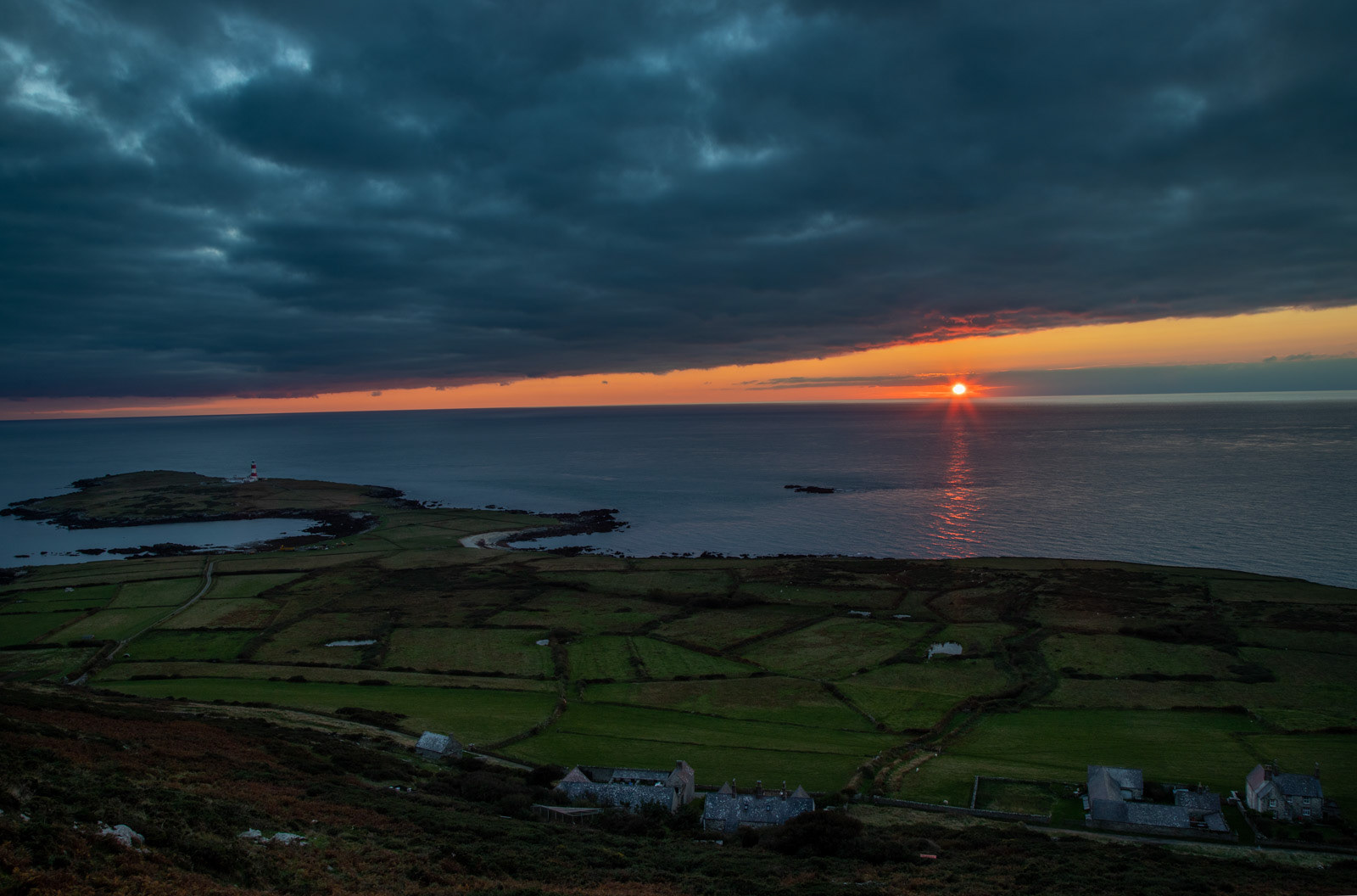 13th Oct: Sunset from the side of Mynnedd Enlli
