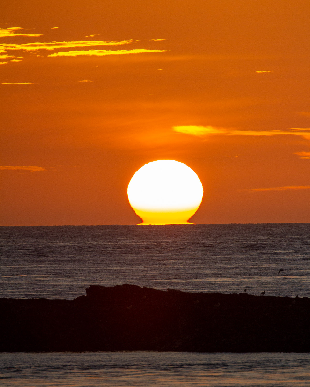 11th Oct: Sunset on night 3 - still in Paradise!