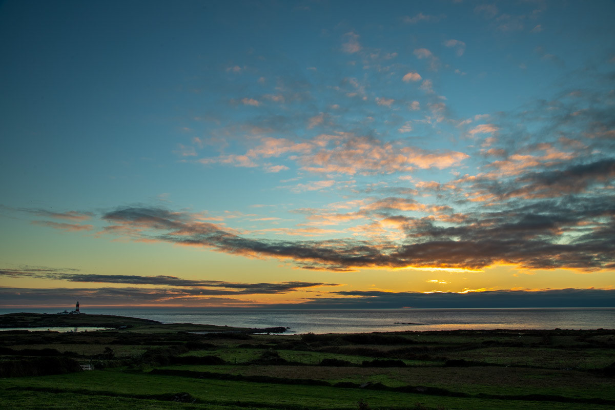 15th Oct: Last of the sunset light over the lighthouse.