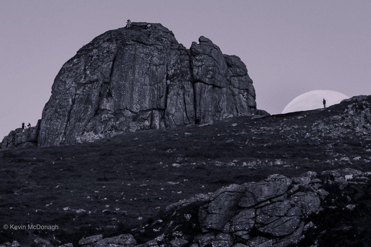 Haytor and Moonrise, Dartmoor