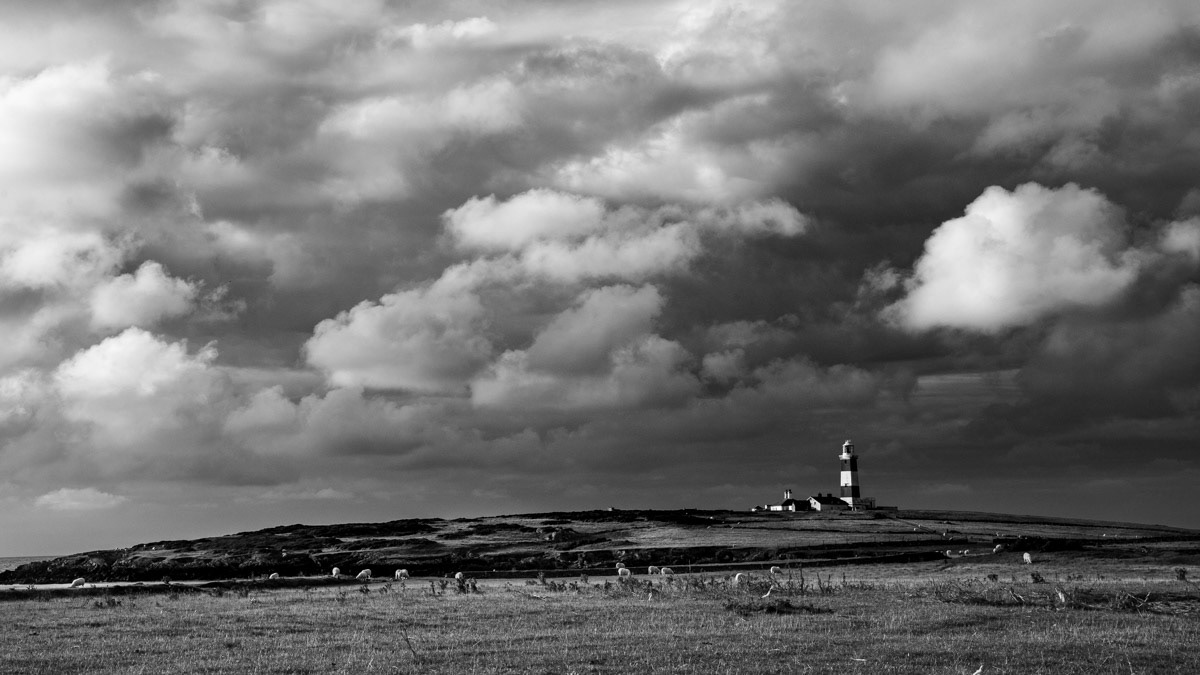 16th Oct: Final hours on Bardsey delighted me with its variety of cloud formations