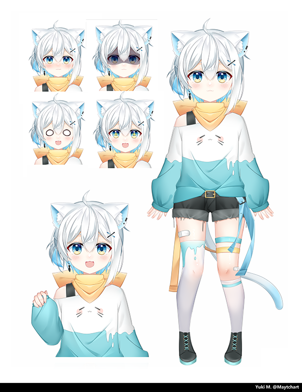 Live2D Charactef Design and Illustration Commissioned by Virtual Youtubers