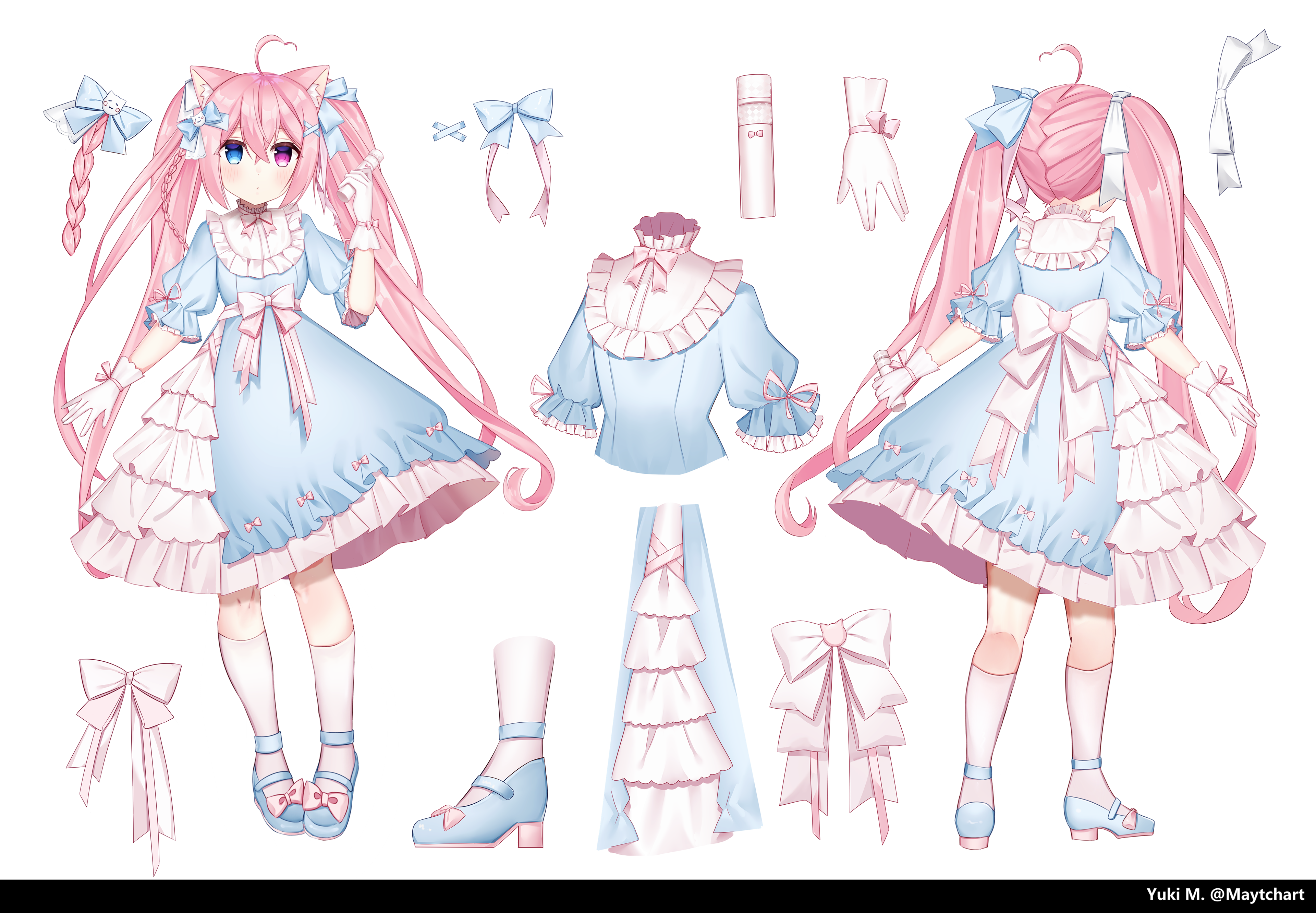 Virtual Youtuber Concert Lolita Outfit,  Commissioned by Virtual Youtubers