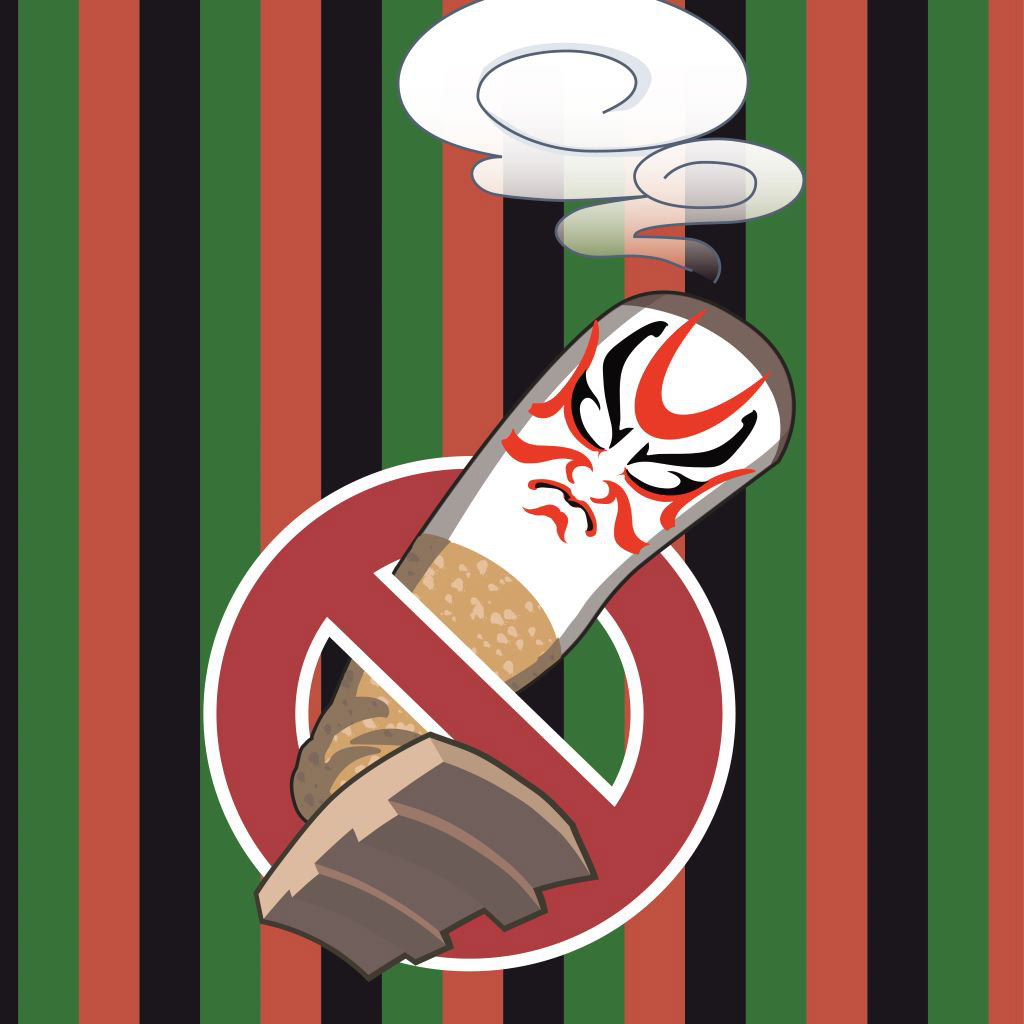 tabuki (た舞伎), 2023,  illustrations promoting the street smoking ban in Shinjuku City