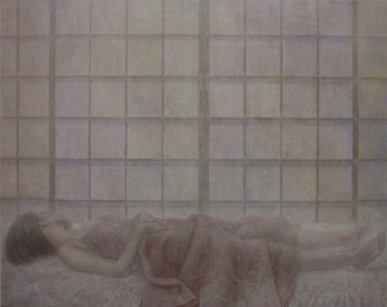 Il pisolino 2007, Oil and tempera on panel canvas