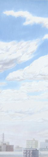 Aria di Tokyo Tempera on Panel canvas H50 x 15.5 cm