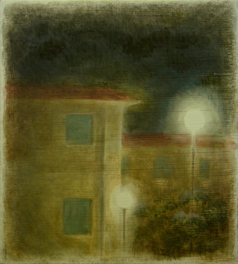notte 2016, Tempera on panel canvas (gesso)