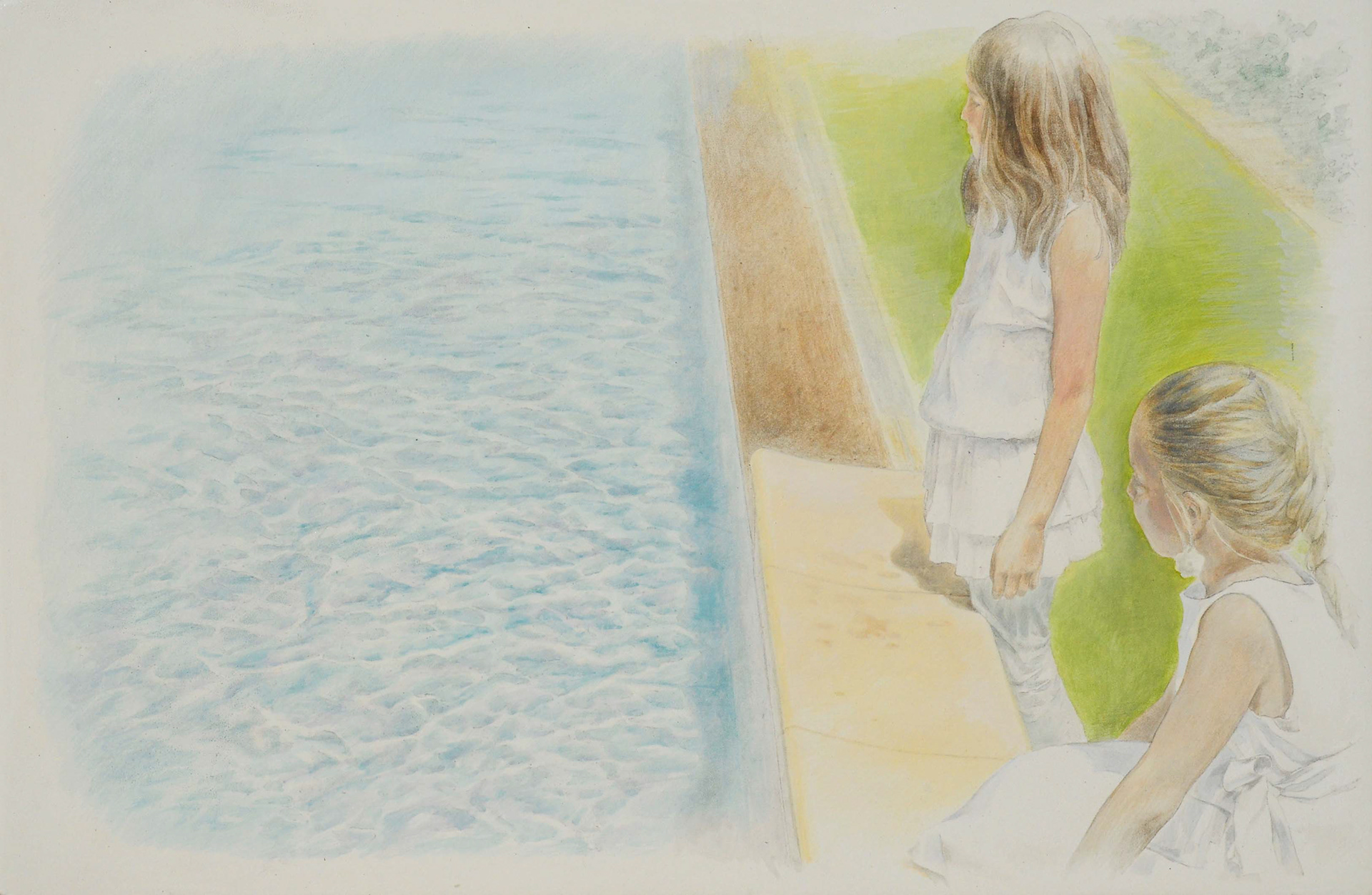 il silenzio del sole 2016, Tempera on panel canvas (gesso)