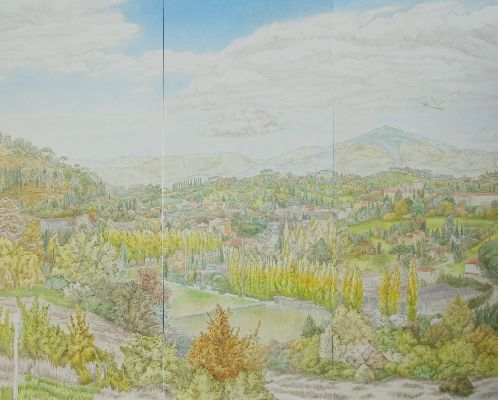 Paesaggio Autunnale, 2010, tempera on gesso panel, 