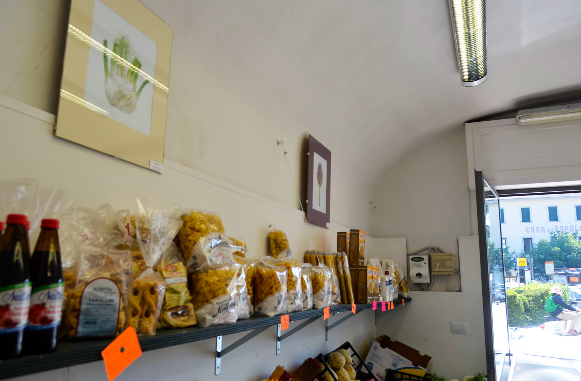 Drawings exhibited in the vegetable shop, 2017-2019, Florence, Italy