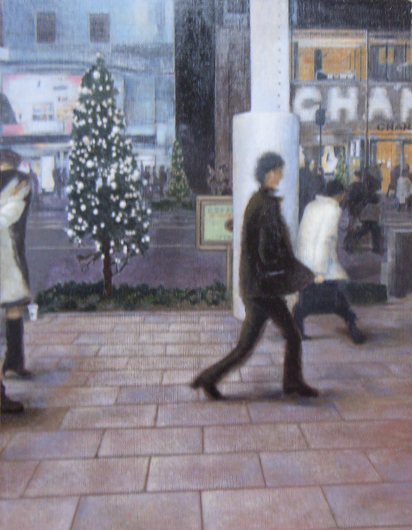 Ginza 2005, Oil and tempera on canvas