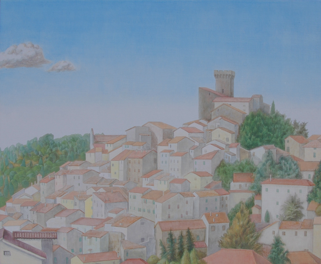 Arcidosso, 2010, egg tempera on gesso panel