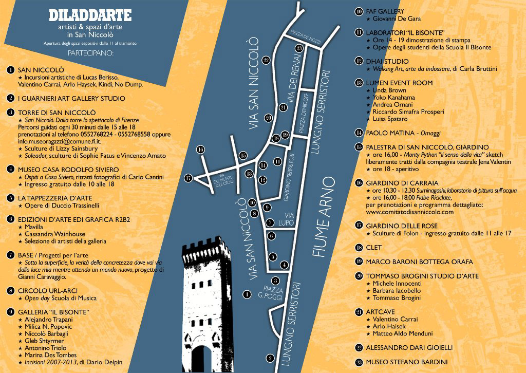 2013 "Diladdarte" collective events around San Niccolò, Florence