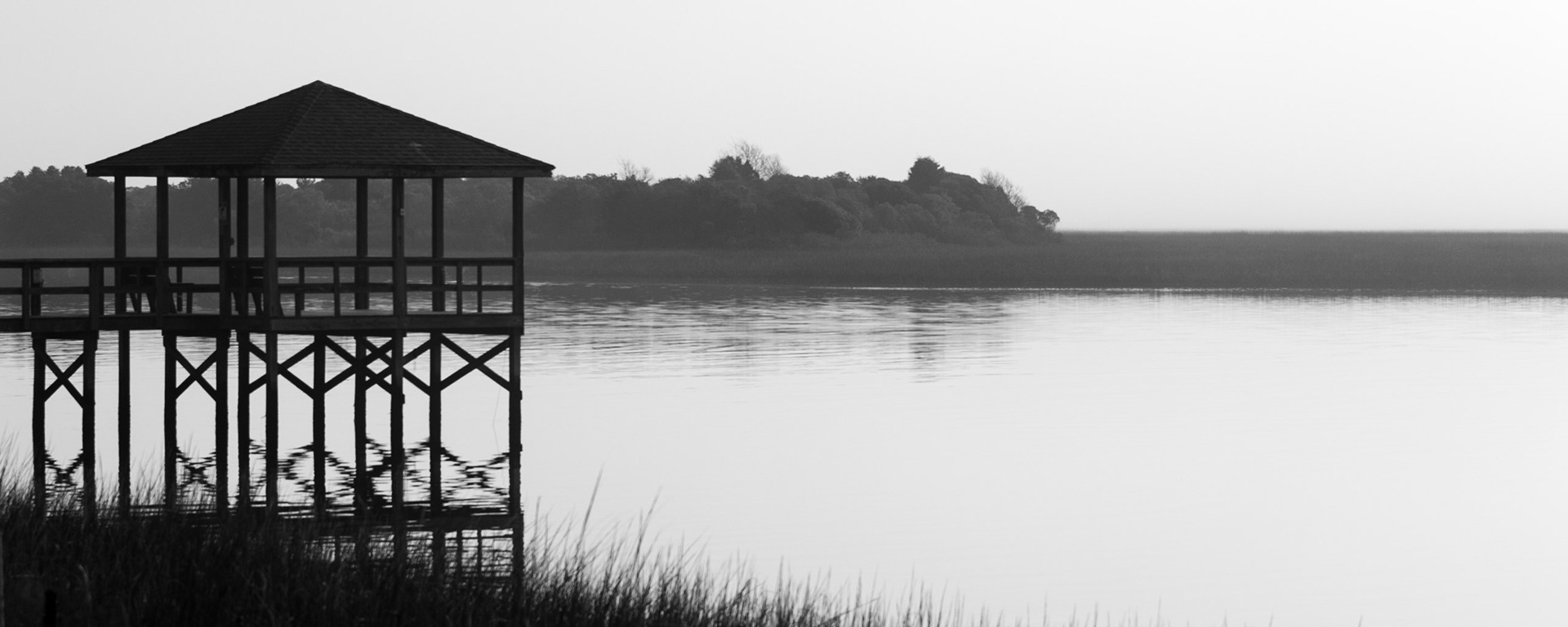 Foggy morning on ICW, OIB, NC