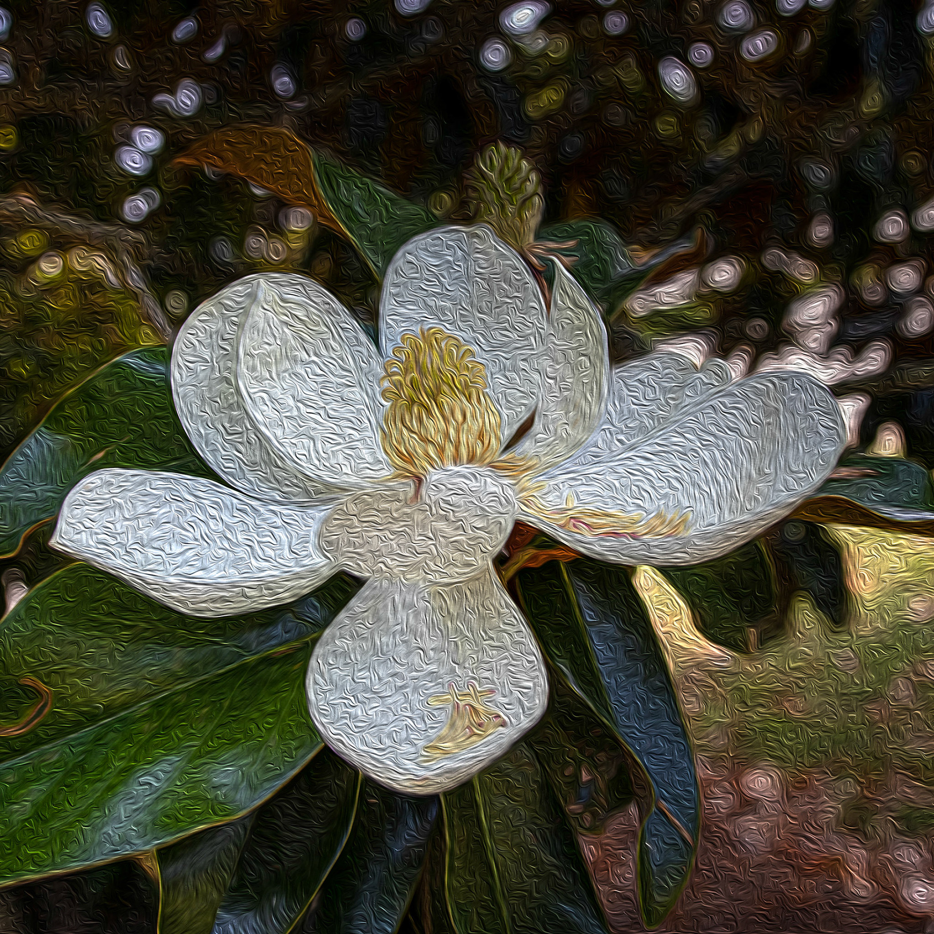 Oil Painting 3, Magnolia, Chapel Hill, NC